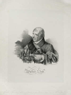 Энгельман Годфруа. Портрет английского писателя Вальтера Скотта с работы Карла Брюллова